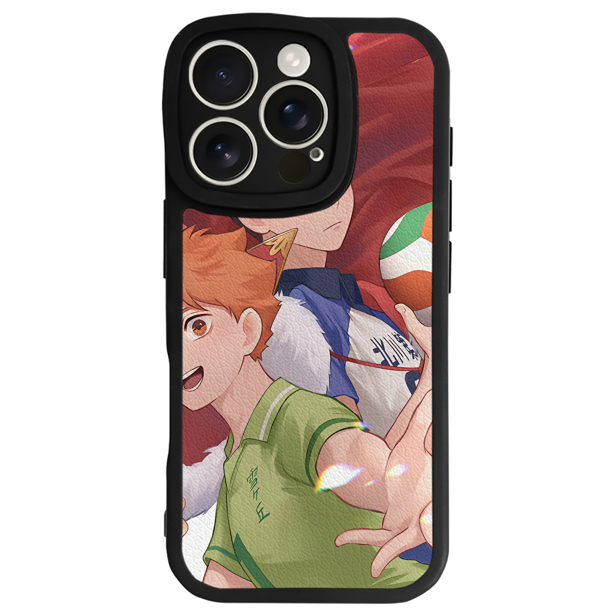 （画像用） ハイキュー!! Haikyu!! 【iPhone 16シリーズ対応】シリコンスマホケース（レザー調） 材質：シリコン
